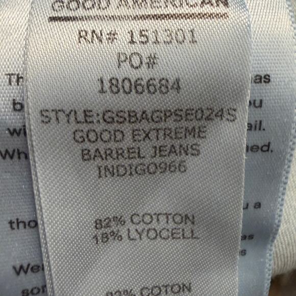 NWT $179 Good American 6/28 Good Extreme Barrel Jeans - Picture 7 of 9
